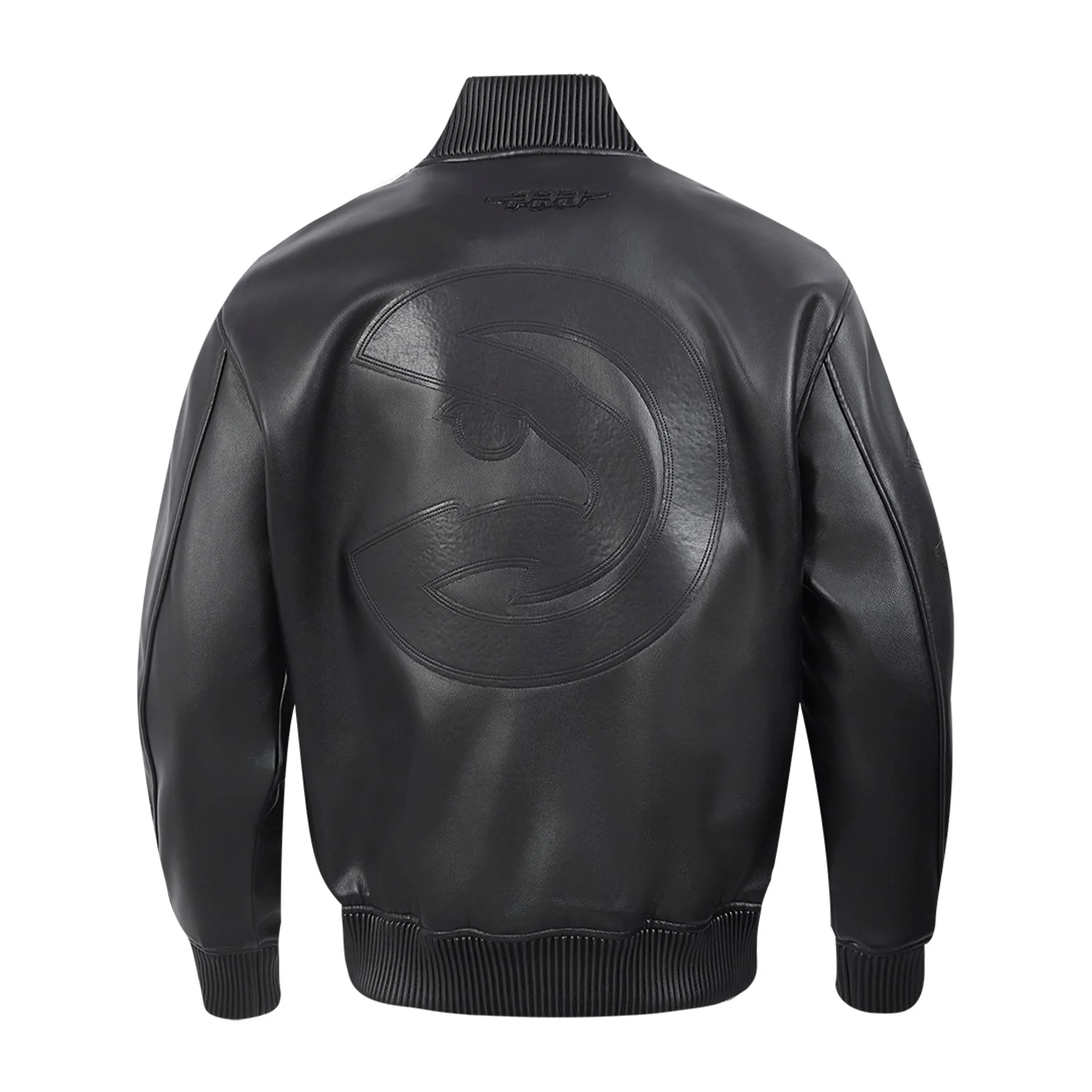 Pro Standard Hawks Vanguard Triple Black Leather Jacket 2 Pro Standard Hawks Vanguard Triple Black Leather Jacket