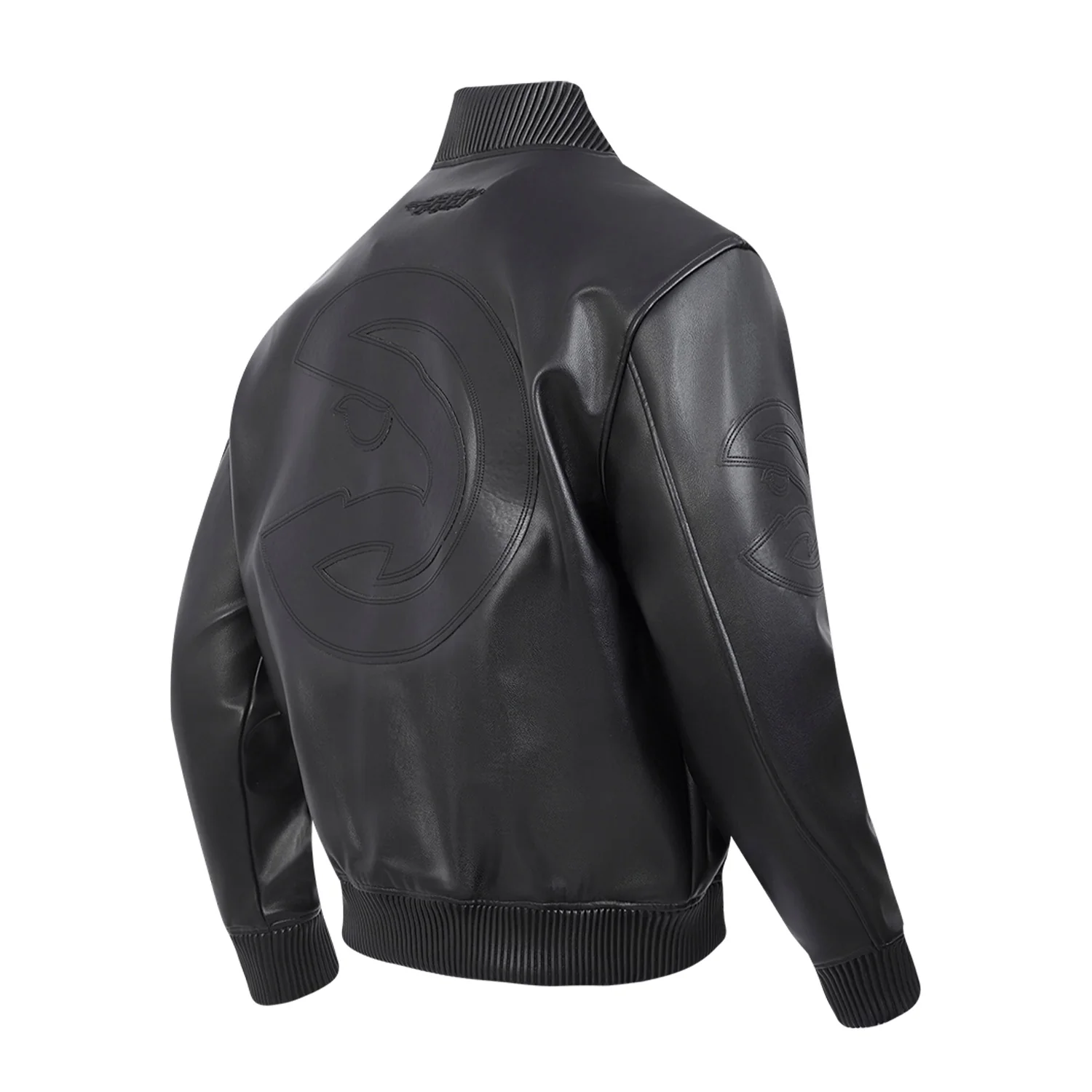 Pro Standard Hawks Vanguard Triple Black Leather Jacket 3 Pro Standard Hawks Vanguard Triple Black Leather Jacket