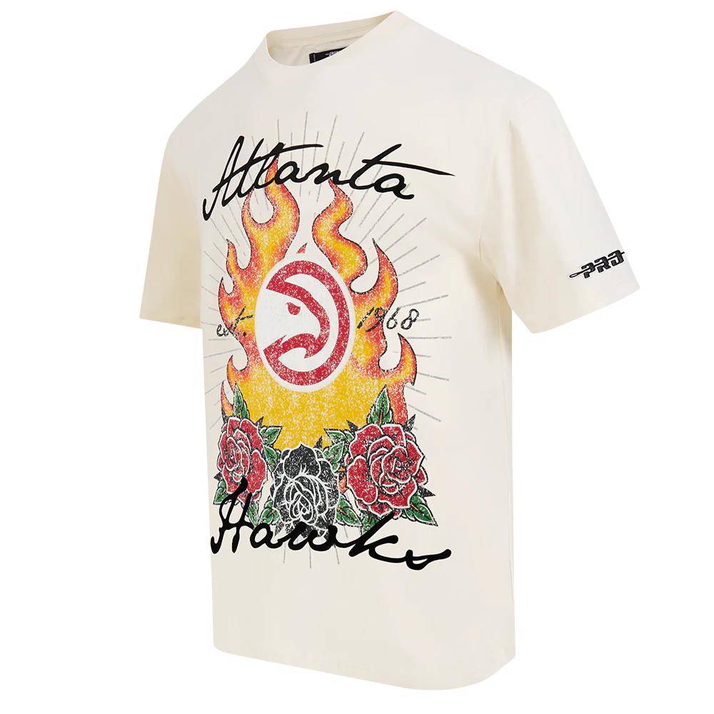 Pro Standard Hawks Fire And Roses Tee 2 Pro Standard Hawks Fire And Roses Tee