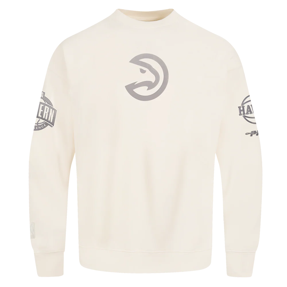 Pro Standard Hawks Cream Street Team Crewneck 1 Pro Standard Hawks Cream Street Team Crewneck