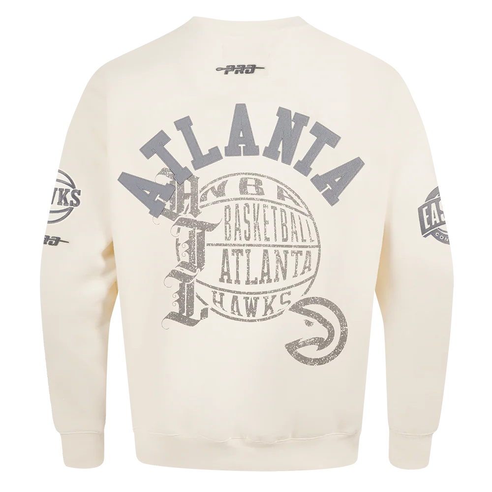 Pro Standard Hawks Cream Street Team Crewneck 2 Pro Standard Hawks Cream Street Team Crewneck