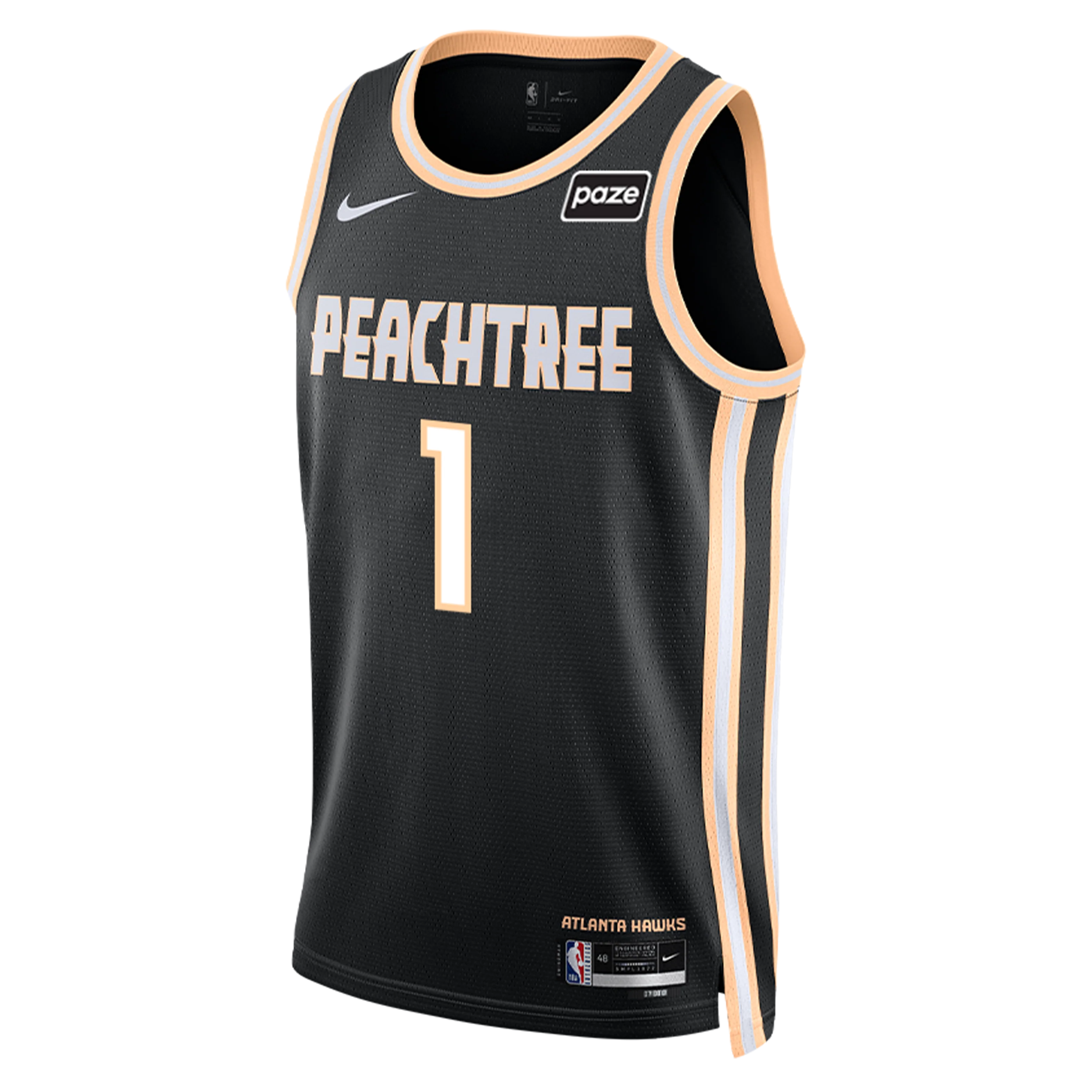 Jalen Johnson 25-26 Nike Peachtree City Edition Swingman Jersey 1 Jalen Johnson 25-26 Nike Peachtree City Edition Swingman Jersey